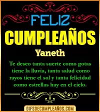 Frases de Cumpleaños Yaneth